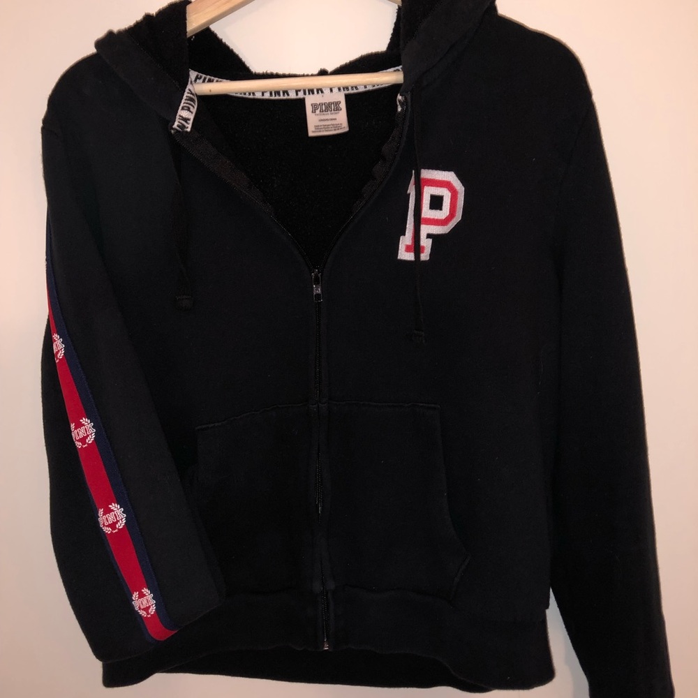 Pink university hoodie